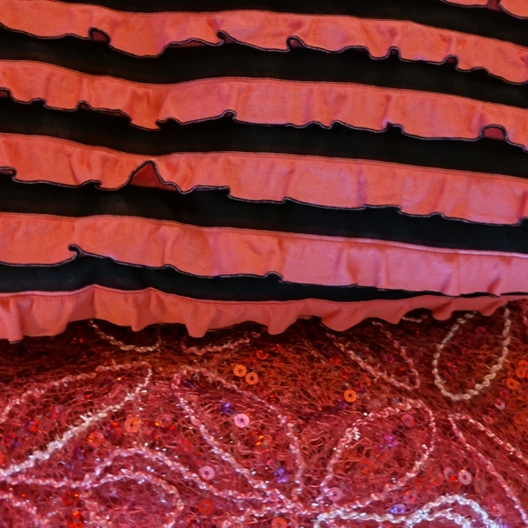 12.5+ Yards PINK Fabric Bundle Solids Stripes Textures Embellished Sewing Crafts - Picture 9 of 16